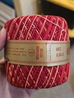 1 J p Coats Knit-cro-sheen Red White Mercerized Cotton Thread Vintage 