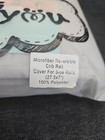 Nip Till You Gray Microfiber Reversible Crib Rail Cover For Side Rails Nursery