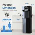 3-in-1 Bottom Loading Room Cold Water Cooler Dispenser With Bullet Ice Maker