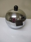 West Bend Penguin Hot Cold Server Ice Bucket Barware Mcm Chrome Vintage Barware