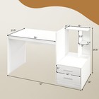 Computer Desk Laptop Table Writing Study Desk Home Office W drawers   Bookshelf