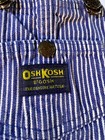 Vntg  Oshkosh B gosh Vestbak Overalls Railroad Stripes Youth Sz 5  damaged 