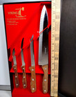 Vintage Viking Super Sword Blades 4-pc Cutlery Set W Original Box  Made In Japan