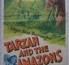 Orig 1945 Tarzan And The Amazons 14x36 Insert Movie Poster johnny Weissmuller