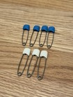 Vintage 1950s-60s Blue   White Diaper Safety Pins - 7 Total