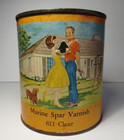1950s 1960s Vintage Paint Can Marine Spar Varnish Longwear Paint Kansas City Mo