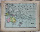 Cram s Atlas Map Page Colonial Southern Africa Australia   Oceania 1899 Vintage