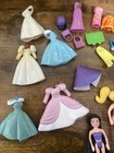Disney Princess   Polly Pocket 3    Mini Doll Dress Up Set Rubber Dress   Dolls