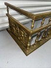 Antique Victorian Brass Figural Cherubs Fireplace Fender Hearth 42x14x10