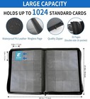  premium Ringless Trading Card Binder - 1000  Capacity  16 Side-loading Pockets 
