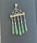 Beautiful Charmed Silver And Jade Pendant