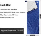 Ultralight Sleeping Bag - Envelope Lightweight Portable  Extra Large  Blue 