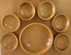 Vintage Munising 7-piece Wooden Salad Bowl Set