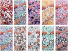 Mixed Size 3 4 5 6 8mm 1000pcs Flat Back Ab Pearls Half Round Imitation Pearl Rh