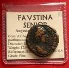 Genuine Faustina Senior Ae As 141ad Rome Vesta Detailed Coin Flip