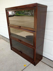 Vintage Antique 3 Section Barrister Stacking Bookcase  Birch  Maple    