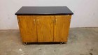Kewaunee Rolling Wood Lab Storage Cabinet Chem Resistant Top 52x24x36  sku 