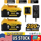 For Dewalt 20v Max Xr 8 0ah Lithium Ion Battery   Charger Dcb205-2 Dcb208 Dcb200