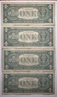 Lot Of  4  Circulated  1 Blue Seal Silver Certificates Series 1957b