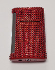 S t  Dupont Minijet Red Swarovski Crystals Lighter   10094   New In Box  