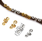 20pcs Hair Rings Women Hip Hop Hair Clips For Braid Punk Spiral Dreadlocks Acces