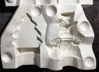 Vintage Unbranded Ceramic Slip Casting Mold Xmas Snowman Tree Napkin Holder 