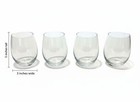Set Of 4 Stemless Wine Glasses 15 Oz Clear Drinking Tumblers Water Cocktails