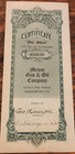 Original Signed   No  Stock Certificate From Meteor Gas   Oil Co 1920 1750  100
