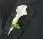Fitz   Burton  magnetic Silver Calla Lily Boutonniere   Corsage Decorative Holder