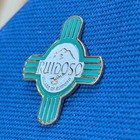 Ruidoso Ski Apache Pin Ruidoso Downs New Mexico Resort Silver Tone Souvenir 