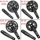 104 64bcd Mtb Crankset 22-44t Fit Shimano Bike Double Triple Chainrings Sprocket