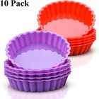 Funbaky Silicone Quiche Pan  4 5 Inches X 3 5 X 0 8 Inches  Purple red 