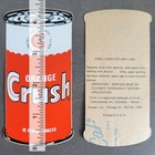 Vintage Original 1960 s  70s  Orange Crush Pull Tab Soda Can Sticker Decal Mint