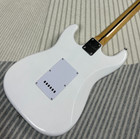 St Electric Guitar White Color Mahogany Body Maple Fretboard Metallic Pickguard