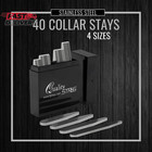 40 Metal Collar Stays For Men     Stainless Steel Dress Shirt Collar Inserts In 4 