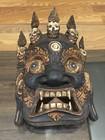 Vintage Tibetan Mahakala Mask - Hand-carved Wood  Skull   Flame  14  X 10 