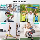 Resistance Bands Set Loop Exercise Yoga 5pc Elastic Fitness Gym Workout Training
