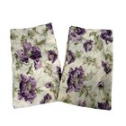 Vintage Ralph Lauren Violette Purple Floral Sateen Standard Pillowcases Set Of 2