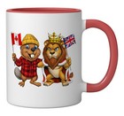 Canada United Kingdom Flag British Uk England Canadian Ceramic Mug  Red white
