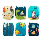 Reusable Cloth Diapers 6 Pack 6pcs Microfiber Inserts 4pcs Rayon