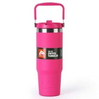 Ozark Trail 30 Oz Insulated Stainless Steel Tumbler With Swivel Handle  Hot Pink