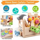 Aliex Wooden Kids Tool Set  30pcs Toy Tools For Toddlers With Vest  Tool Kit    