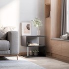 2 Tier Wooden Side End Coffee Table Storage Shelves For Living Room Refurbished