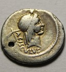 Rare Ancient Roman Silver Coin Denarius Valerius Acisculus 45bc Apollo Valeria