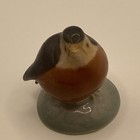 Vintage Royal Copenhagen Denmark  2238 Small Glossy Red Breasted Baby Robin
