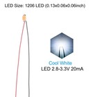 1206 Pre-wired Micro Led  25 Pcs 2 8-3 3v Emitting Diodes  Cool White