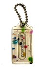 Nice Coach Lg Clear Acrylic With Multicolor Sequins Bag Charm Keychain Hang Tag