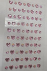 Craftbuddyus 96pcs Ab Pink Heart flower Self Adhesive Rhinestone Gems  Craft