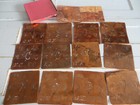 Lot Of 14 Monogram Stencils Copper Initials Letters Monogramlogo Antique Vintage