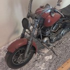 Vintage Red Metal Diecast Motorcycle Model Collectible Display Decor Gift